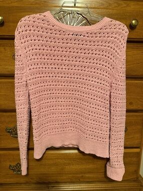 Banana Republic Pink Open-Knit Women's Sweater